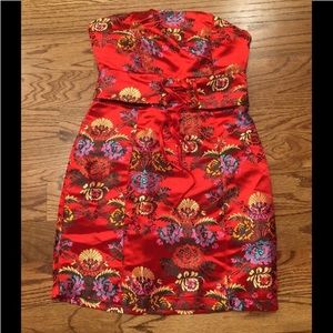 NWT Red oriental inspired cocktail dress